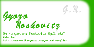 gyozo moskovitz business card
